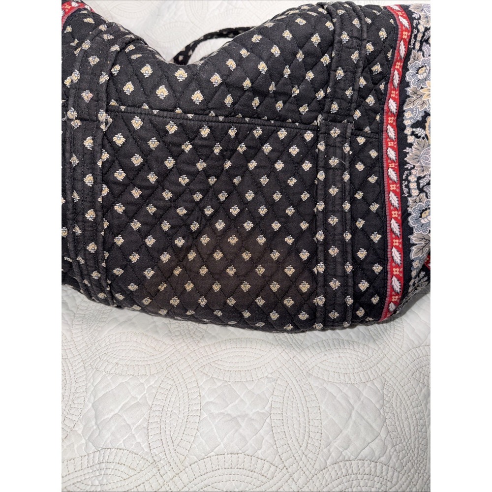 Vintage Vera Bradley Retired 2002 Classic Black Norwegian LG Duffel Travel Bag - Picture 11 of 12